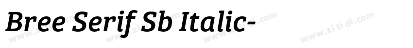 Bree Serif Sb Italic字体转换